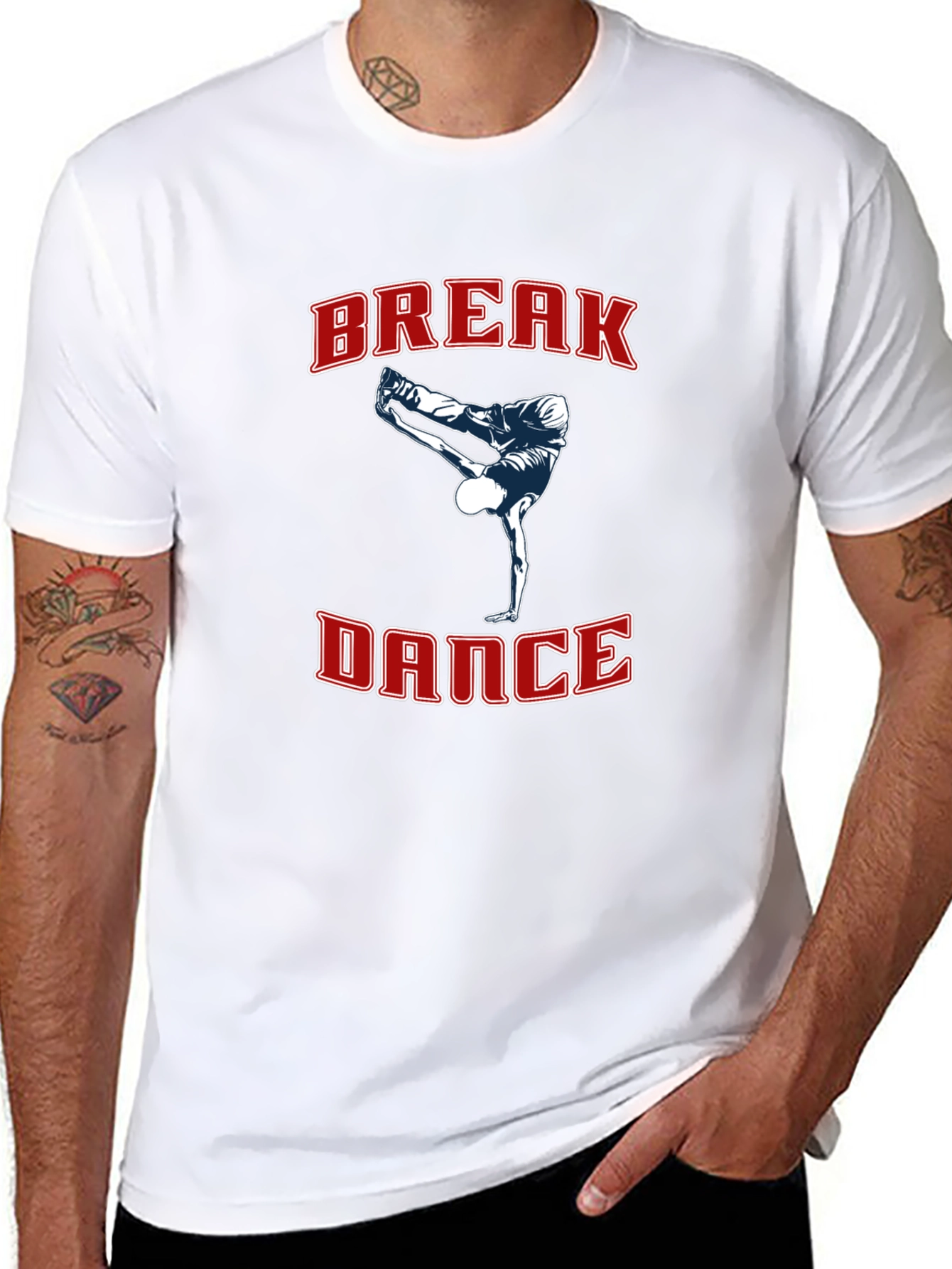 Break Dance Graphic T-Shirt - Stylish Mens Tee