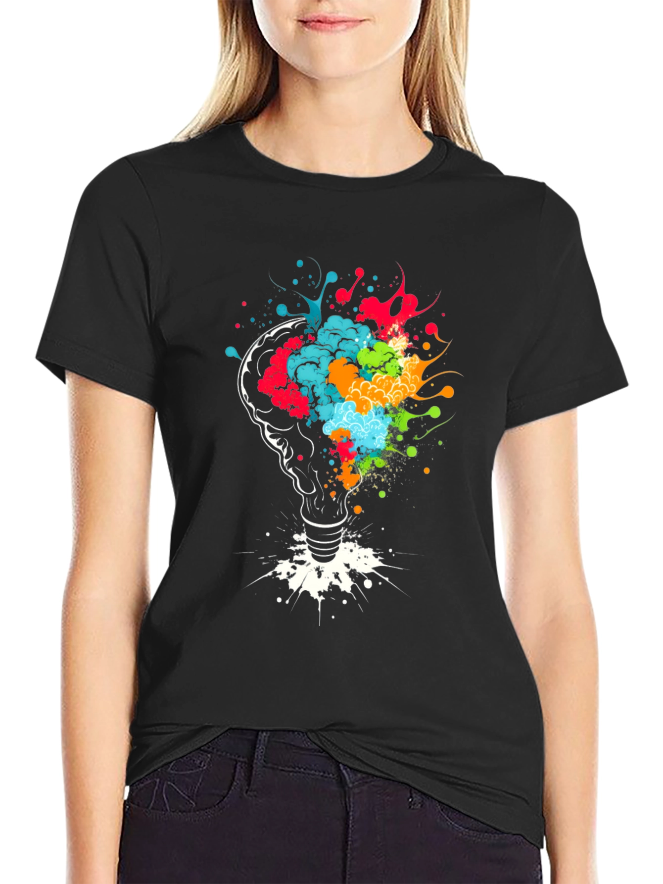Creative Brainstorm T-Shirt - Idea Bulb Design