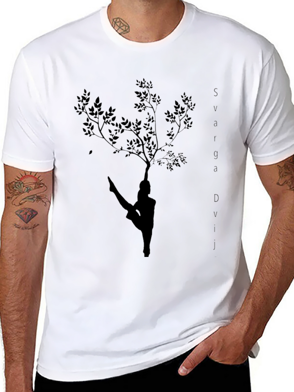 Yoga Tree Black T-Shirt - Flexible Style