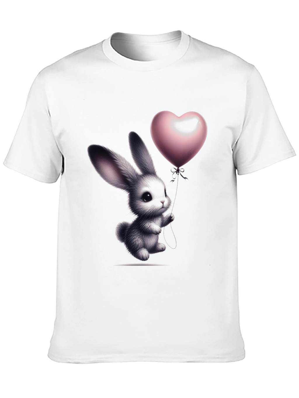 Bunny Heart Balloon Graphic T-Shirt