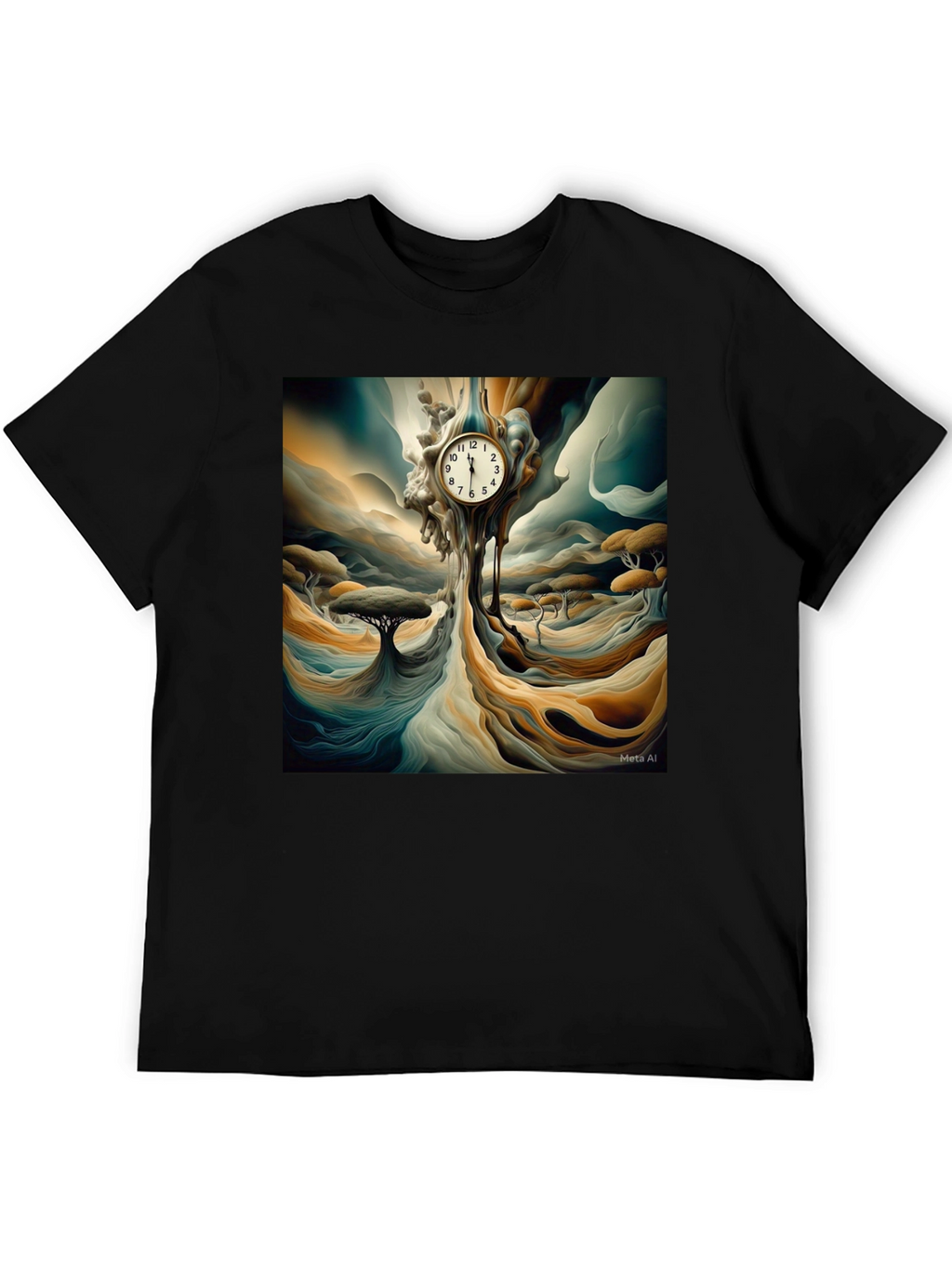Surreal Melting Clock T-Shirt