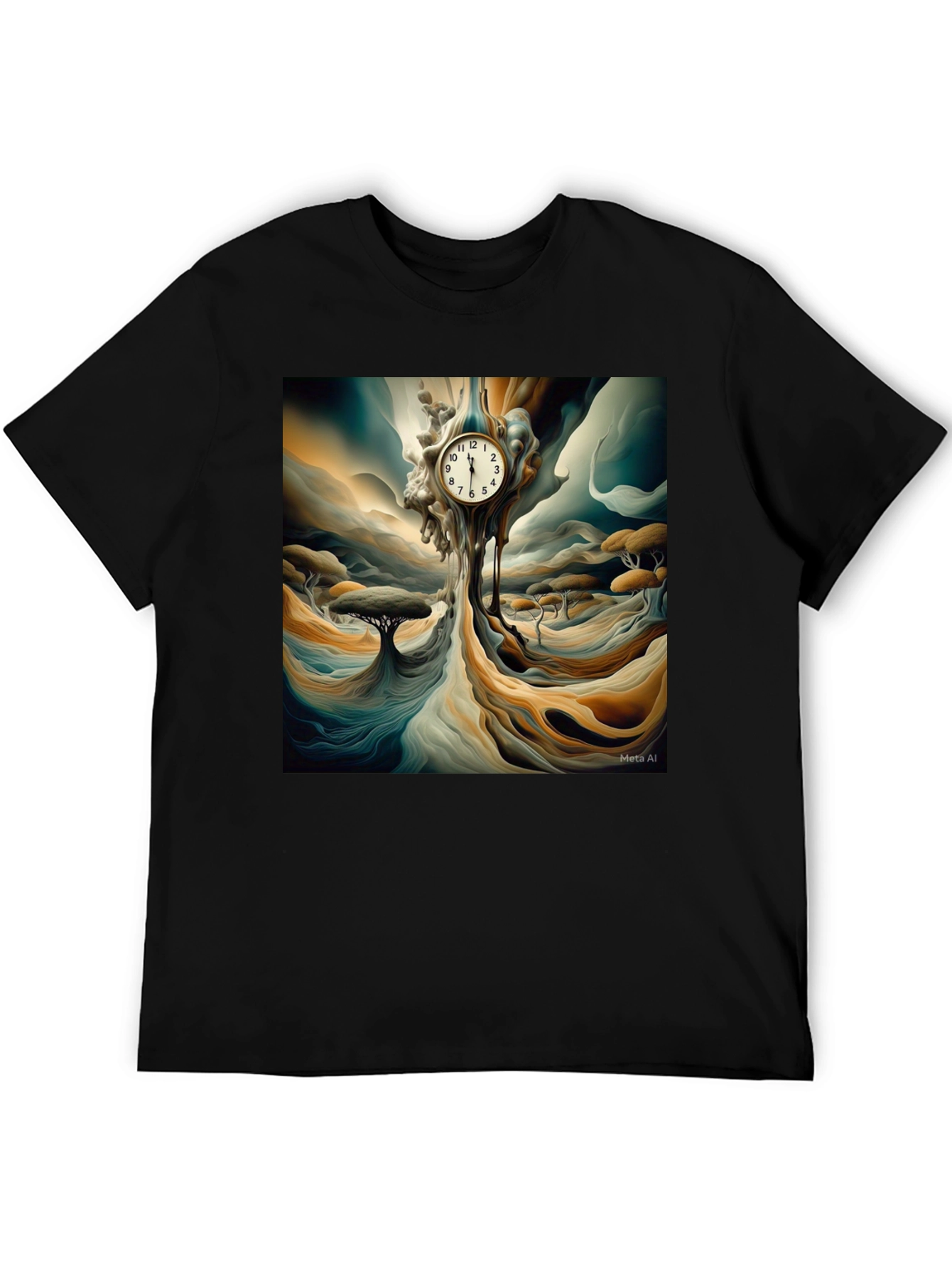 Surreal Melting Clock T-Shirt