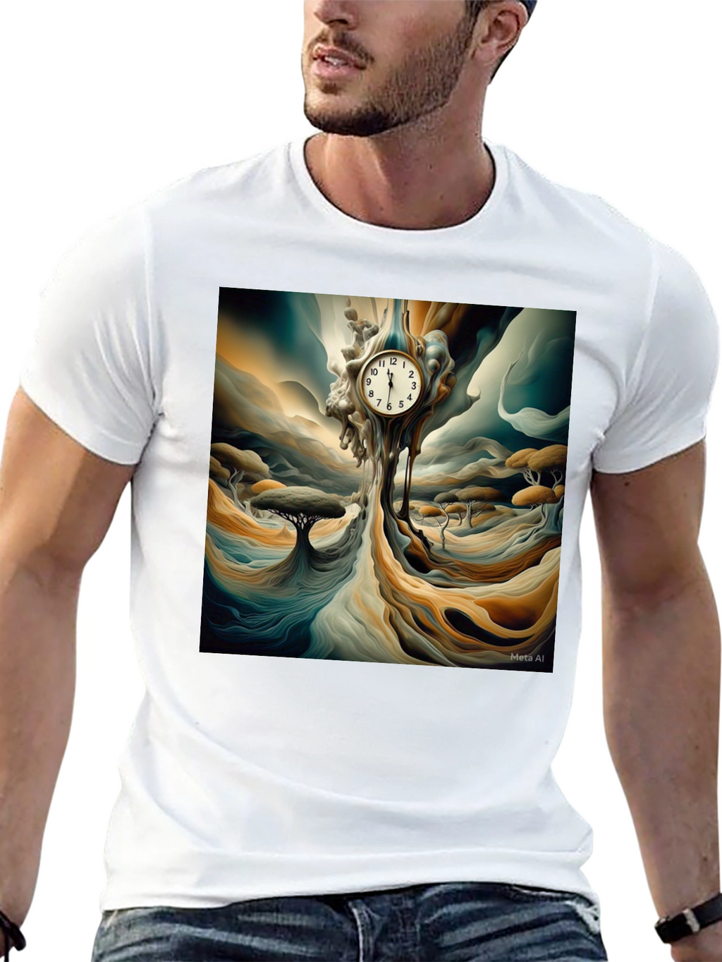 Surreal Melting Clock T-Shirt