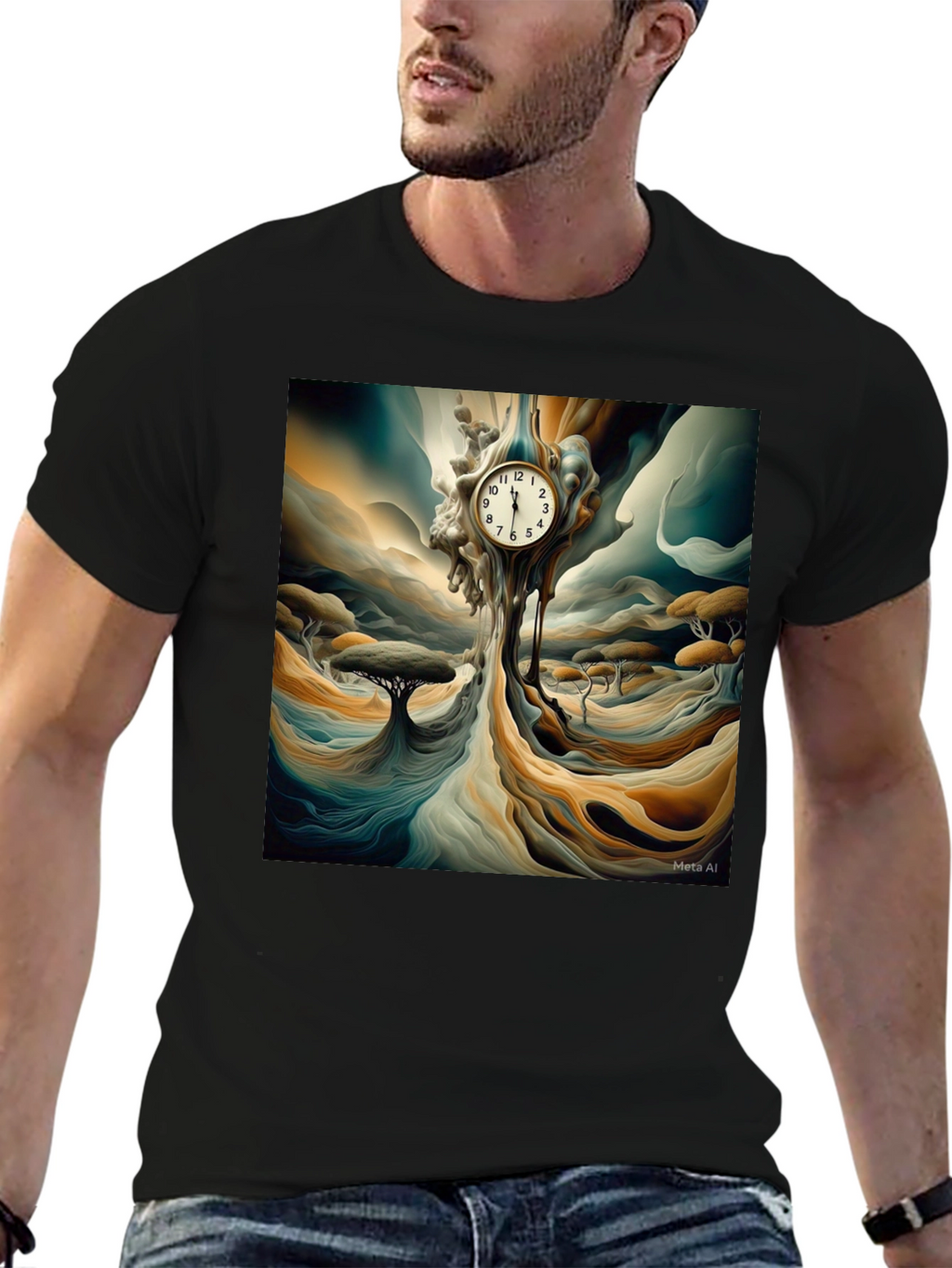 Surreal Melting Clock T-Shirt