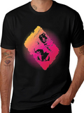 Graphic Print T-Shirt - Mens Black Tee