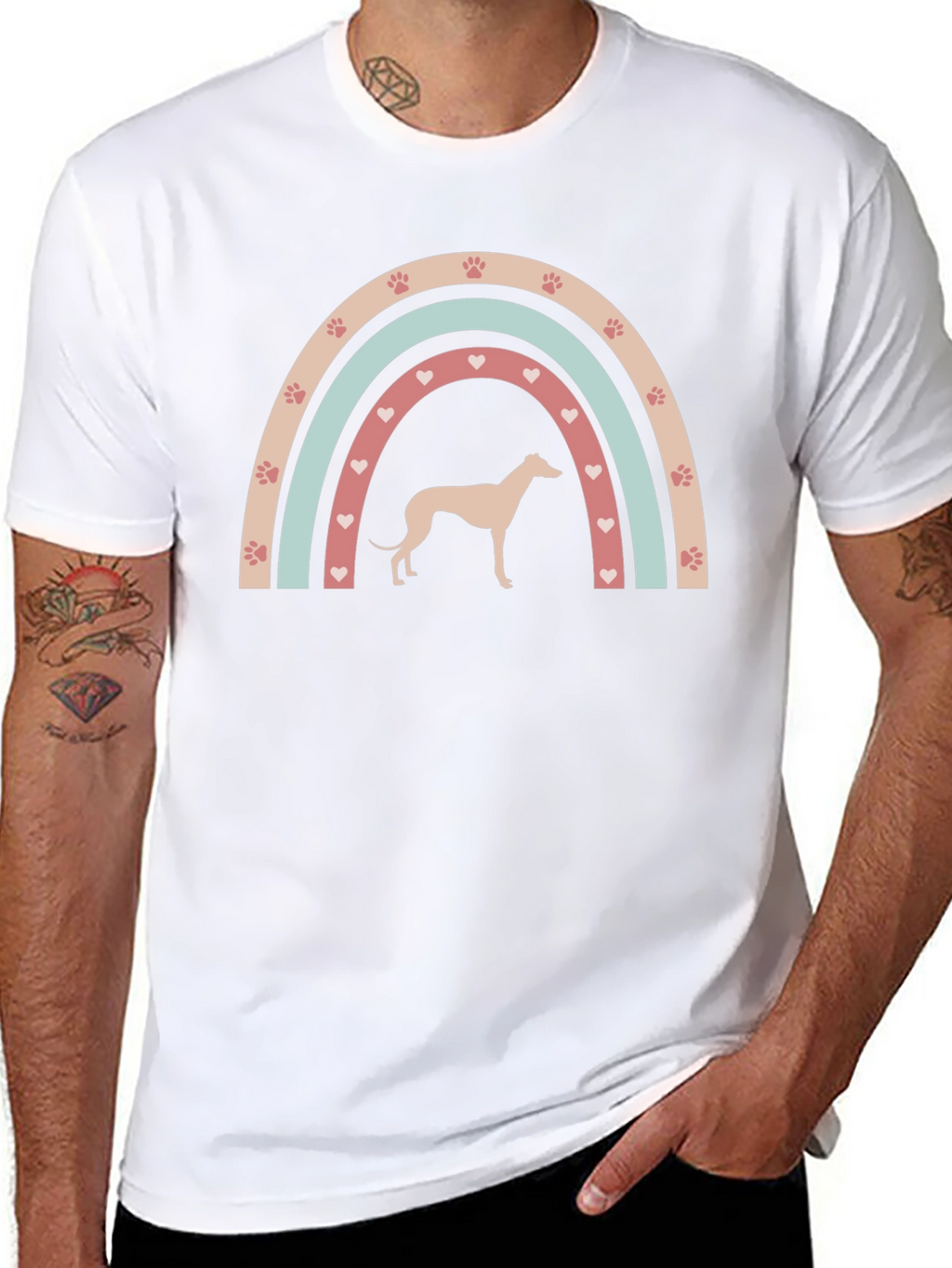 Dog Rainbow Graphic Tee