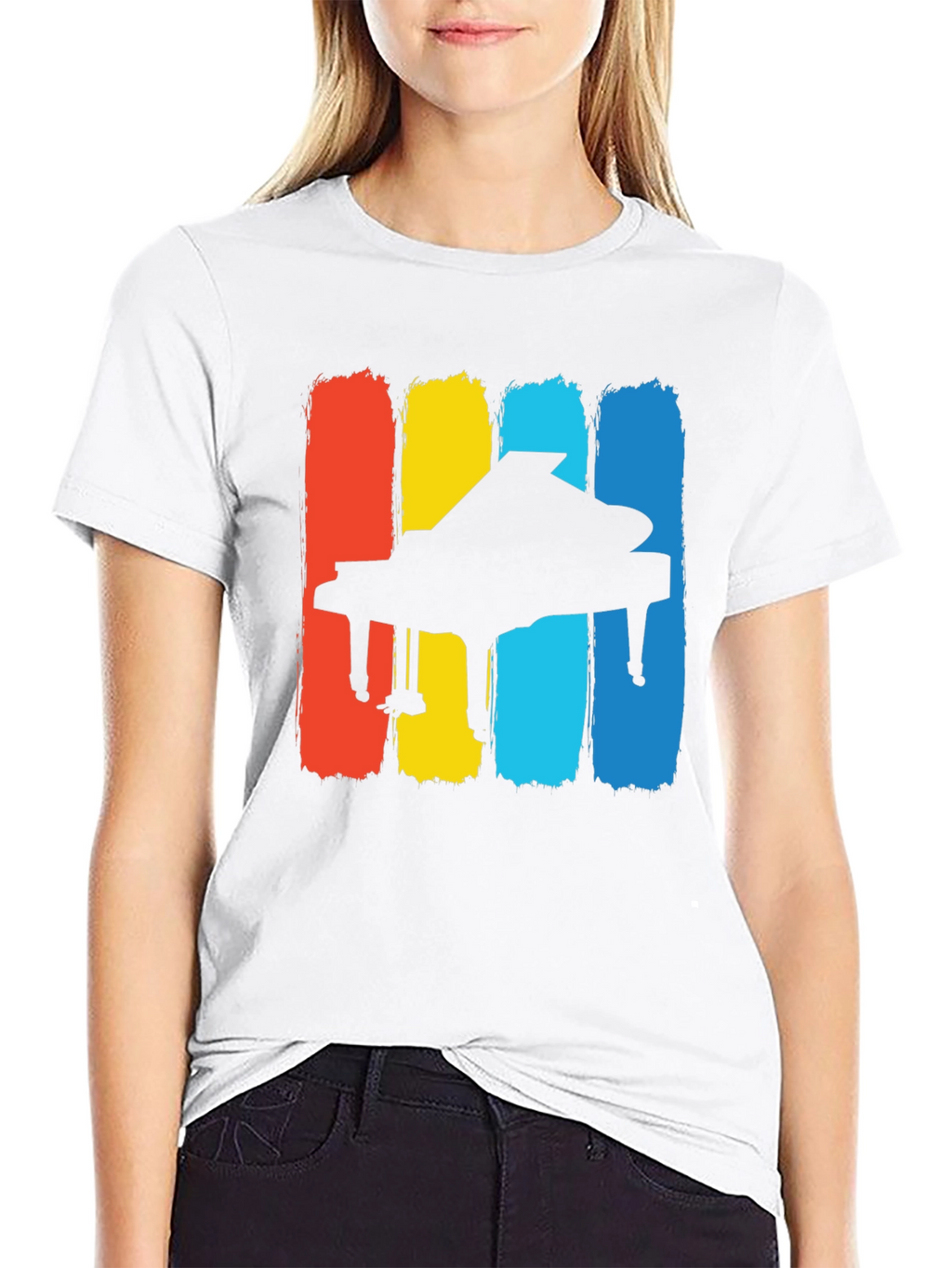 Retro Piano T-Shirt - Classic Musical Style