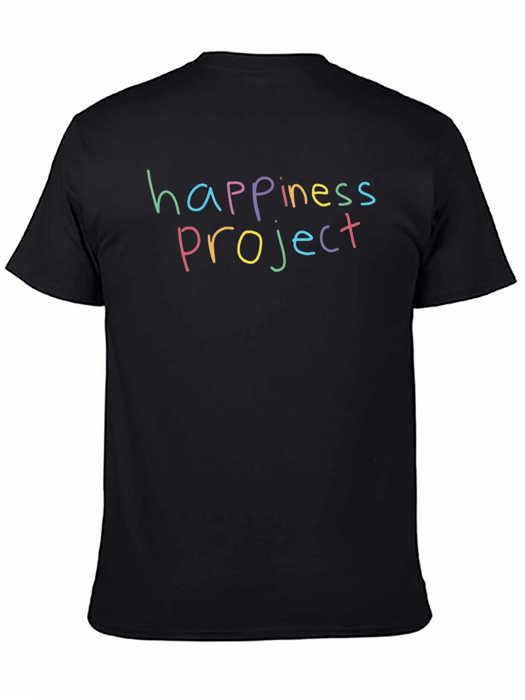 Happiness Project Graphic Tee - Black Crew Neck