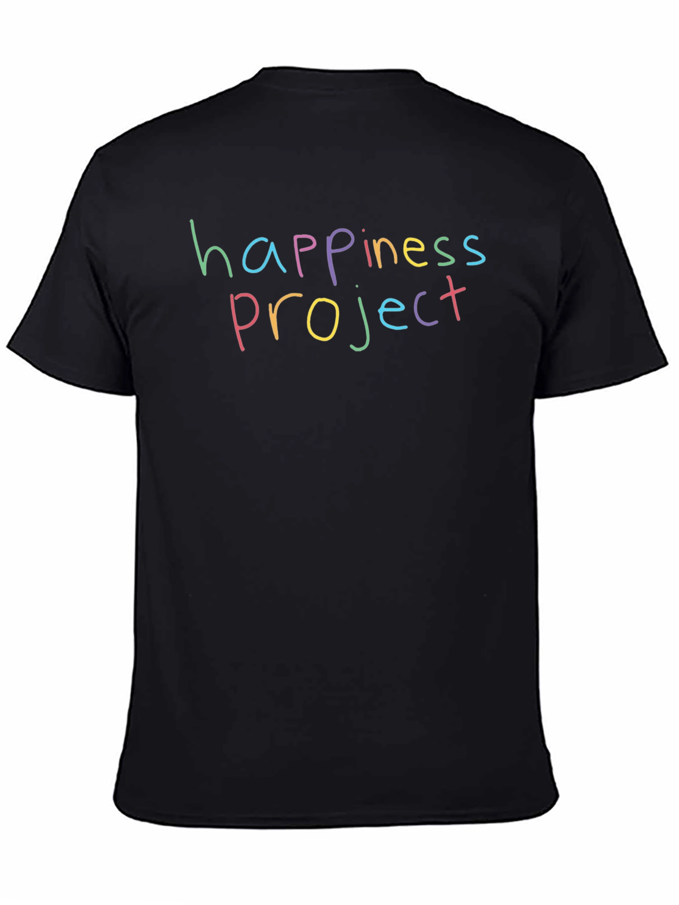 Happiness Project Graphic Tee - Black Crew Neck