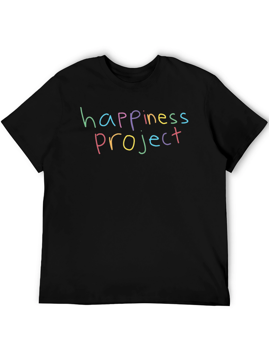 Happiness Project Graphic Tee - Black Crew Neck
