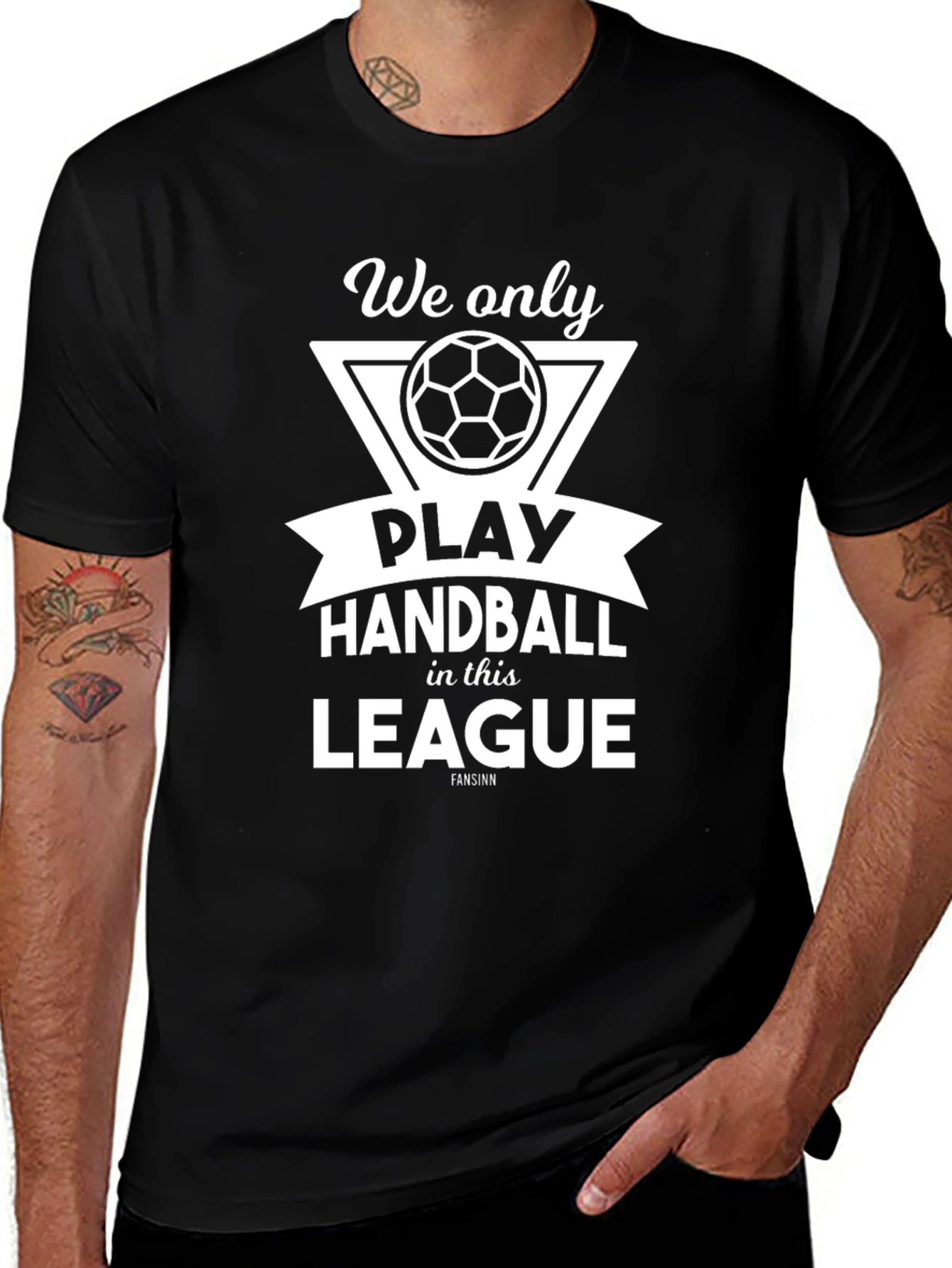 Handball League T-Shirt - We Only Play Handball Design