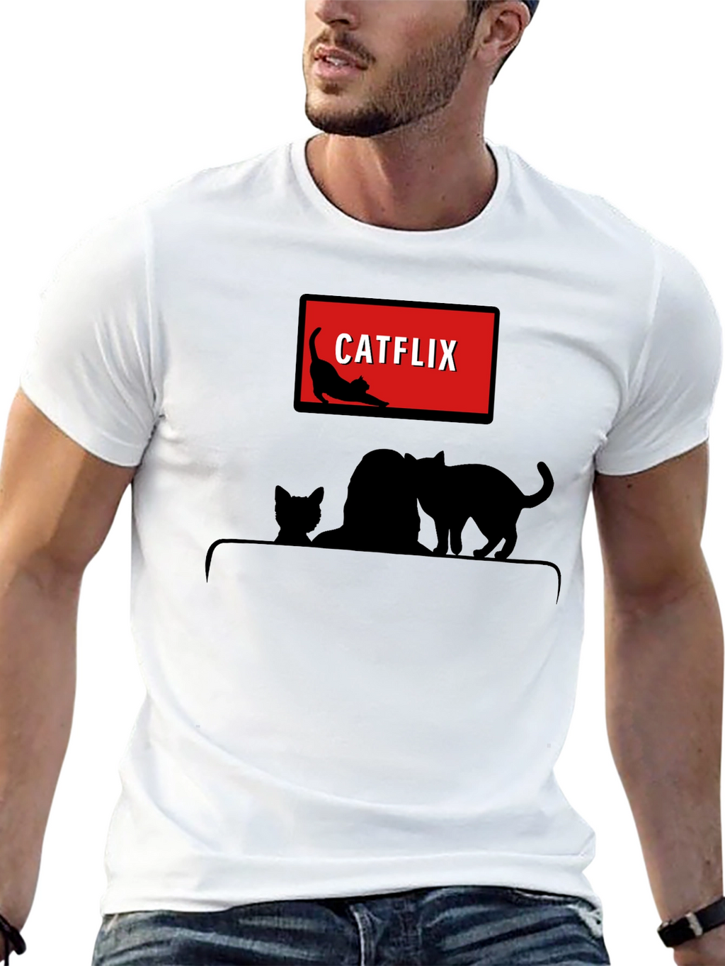 Catflix T-Shirt - Funny Cat Lover Tee