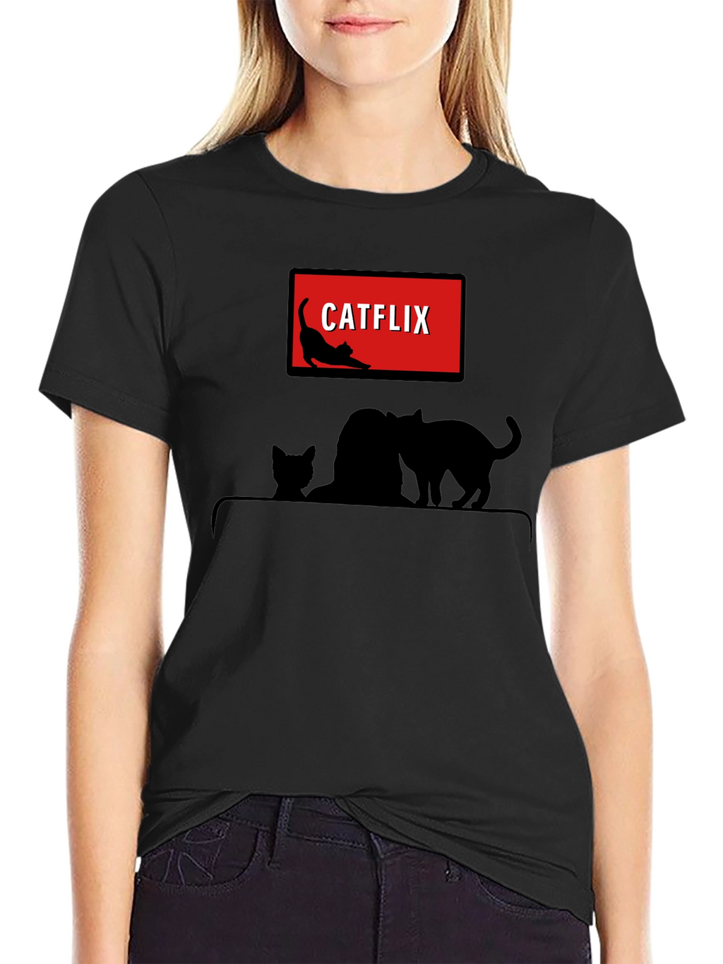 Catflix T-Shirt - Funny Cat Lover Tee