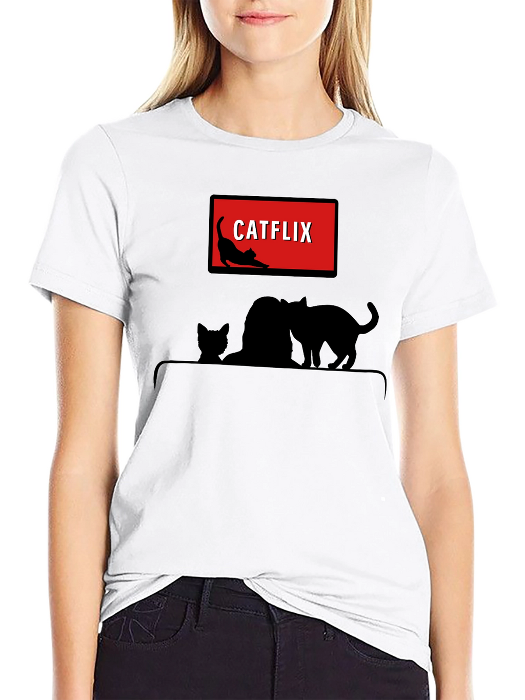 Catflix T-Shirt - Funny Cat Lover Tee