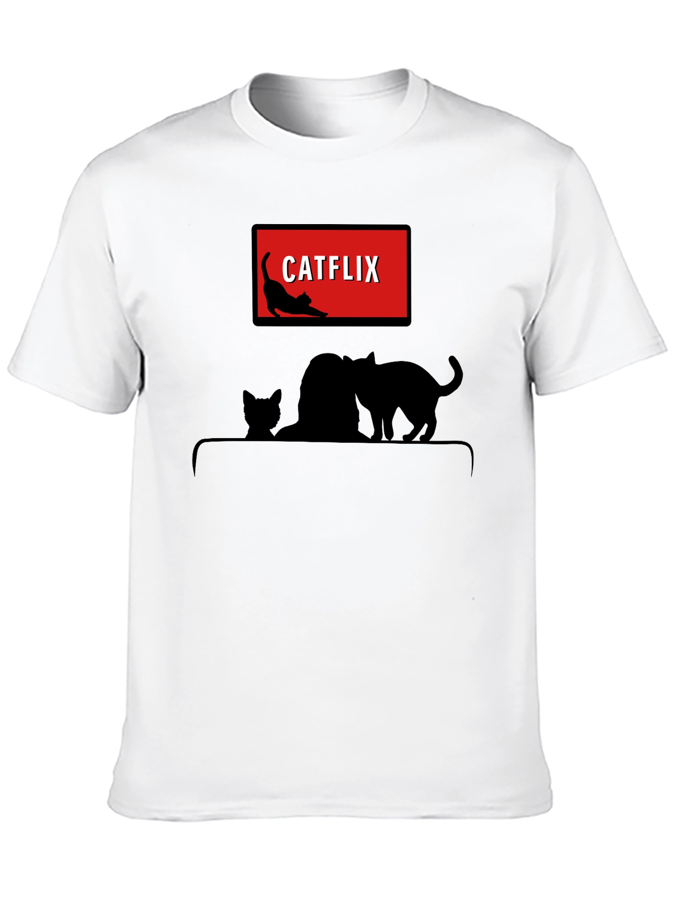 Catflix T-Shirt - Funny Cat Lover Tee
