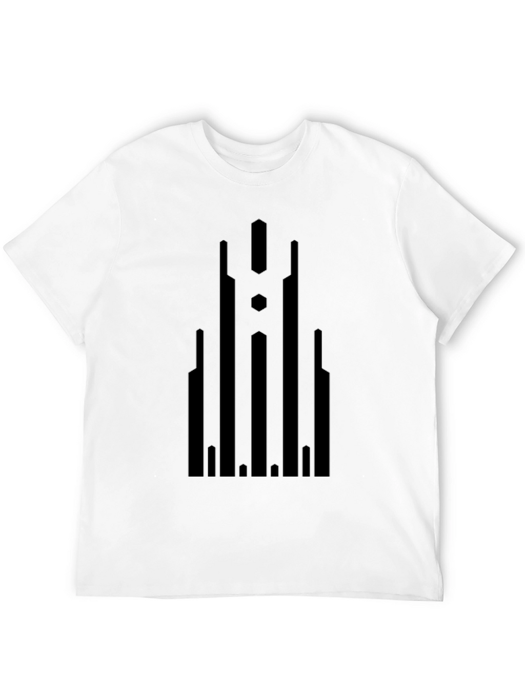 Abstract Graphic Print Black Tee