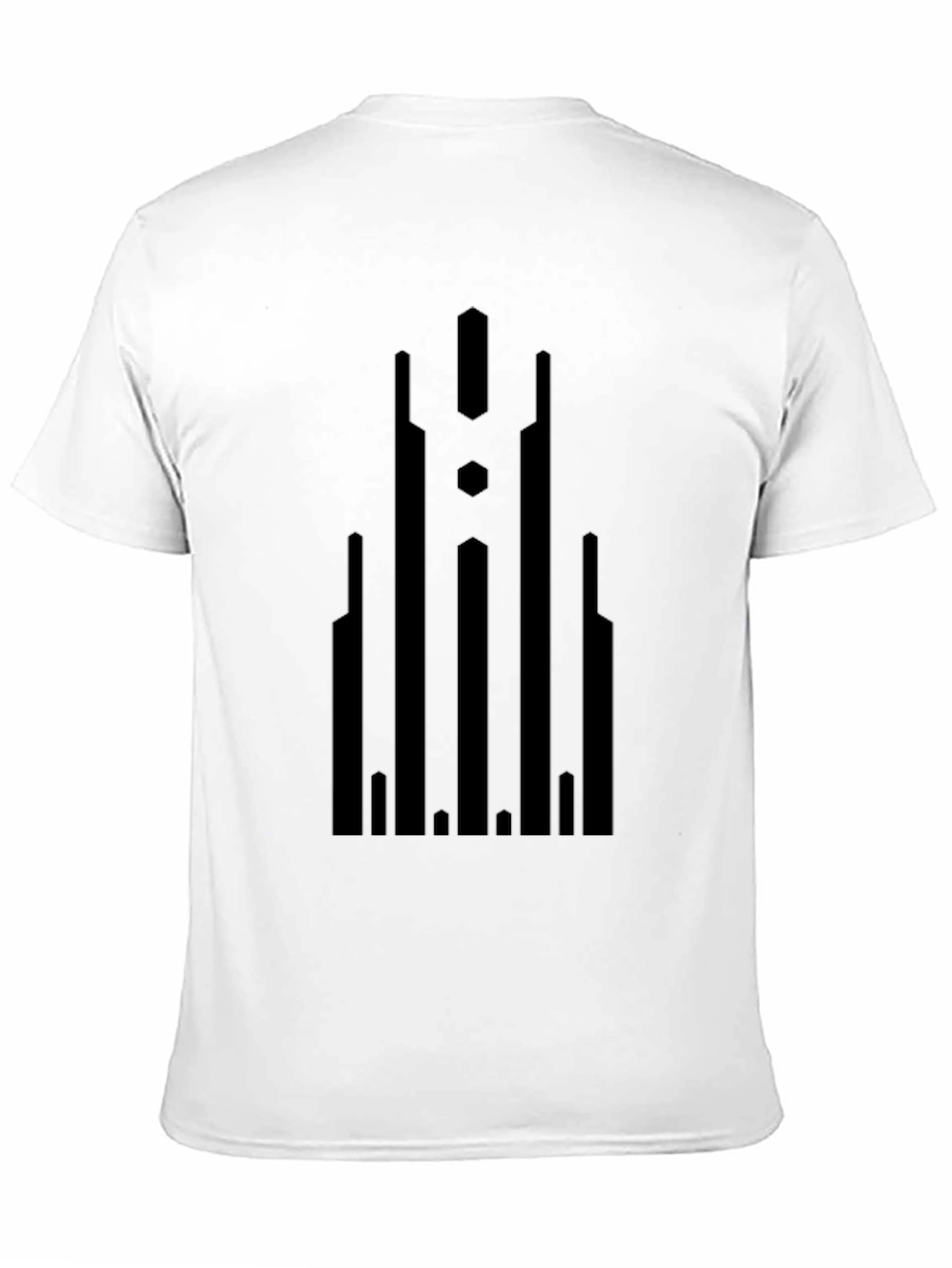 Abstract Graphic Print Black Tee