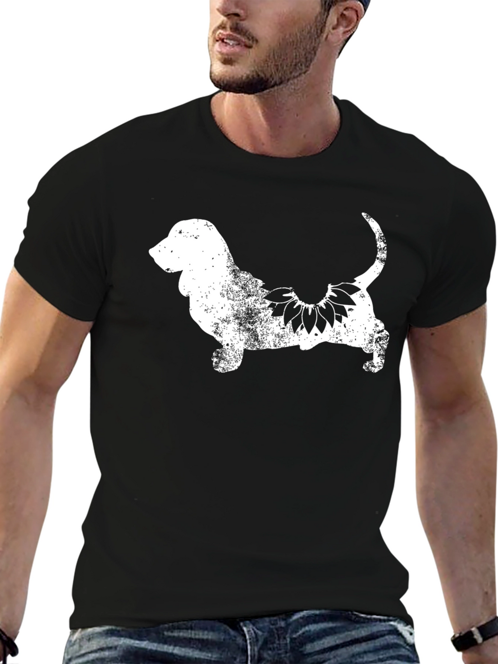 Dog & Sunflower Graphic Tee