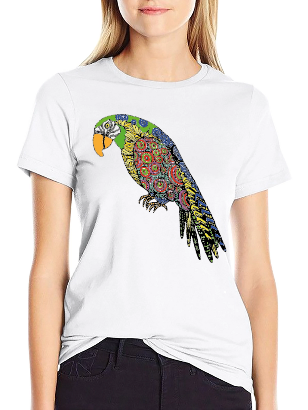 Parrot Graphic Black T-Shirt