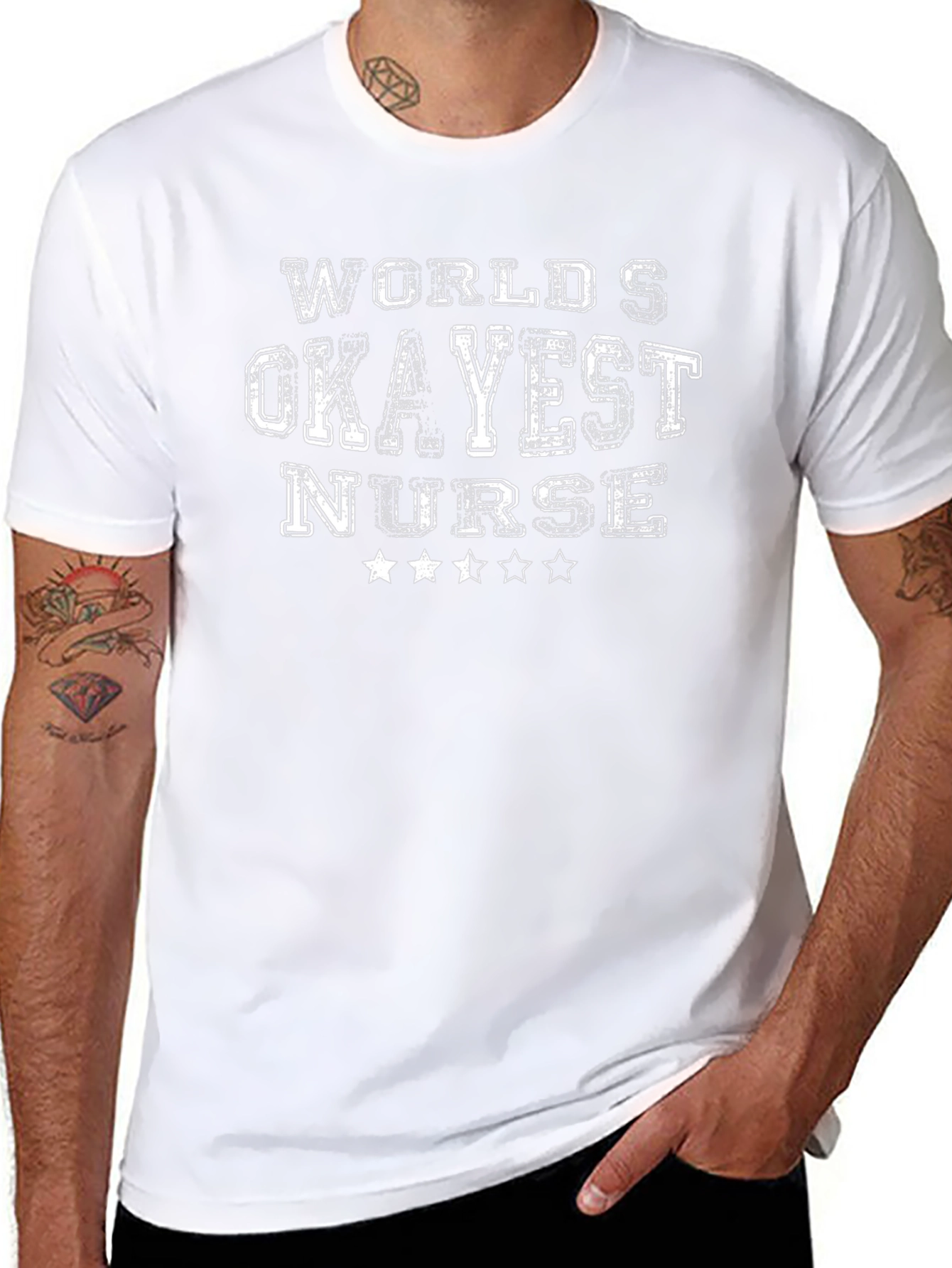 Worlds Okayest Nurse Graphic T-Shirt