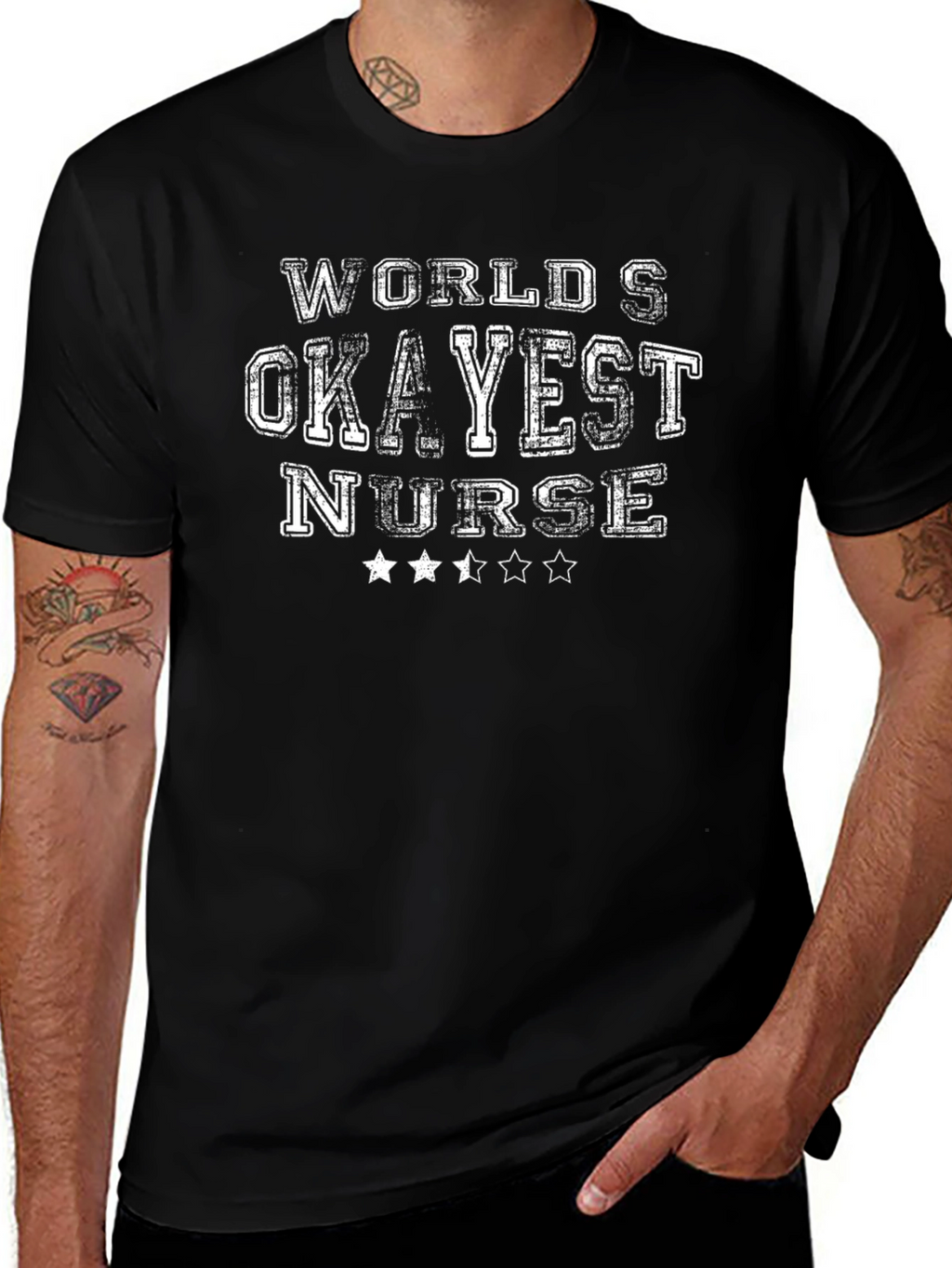 Worlds Okayest Nurse Graphic T-Shirt