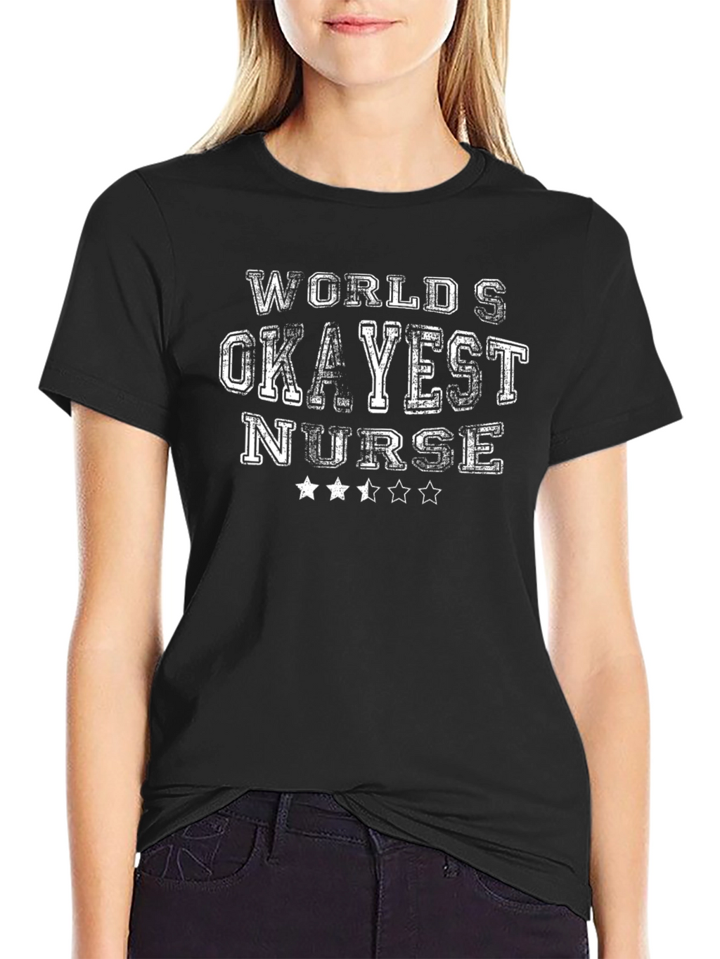 Worlds Okayest Nurse Graphic T-Shirt
