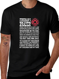 Firemans Prayer Black T-Shirt