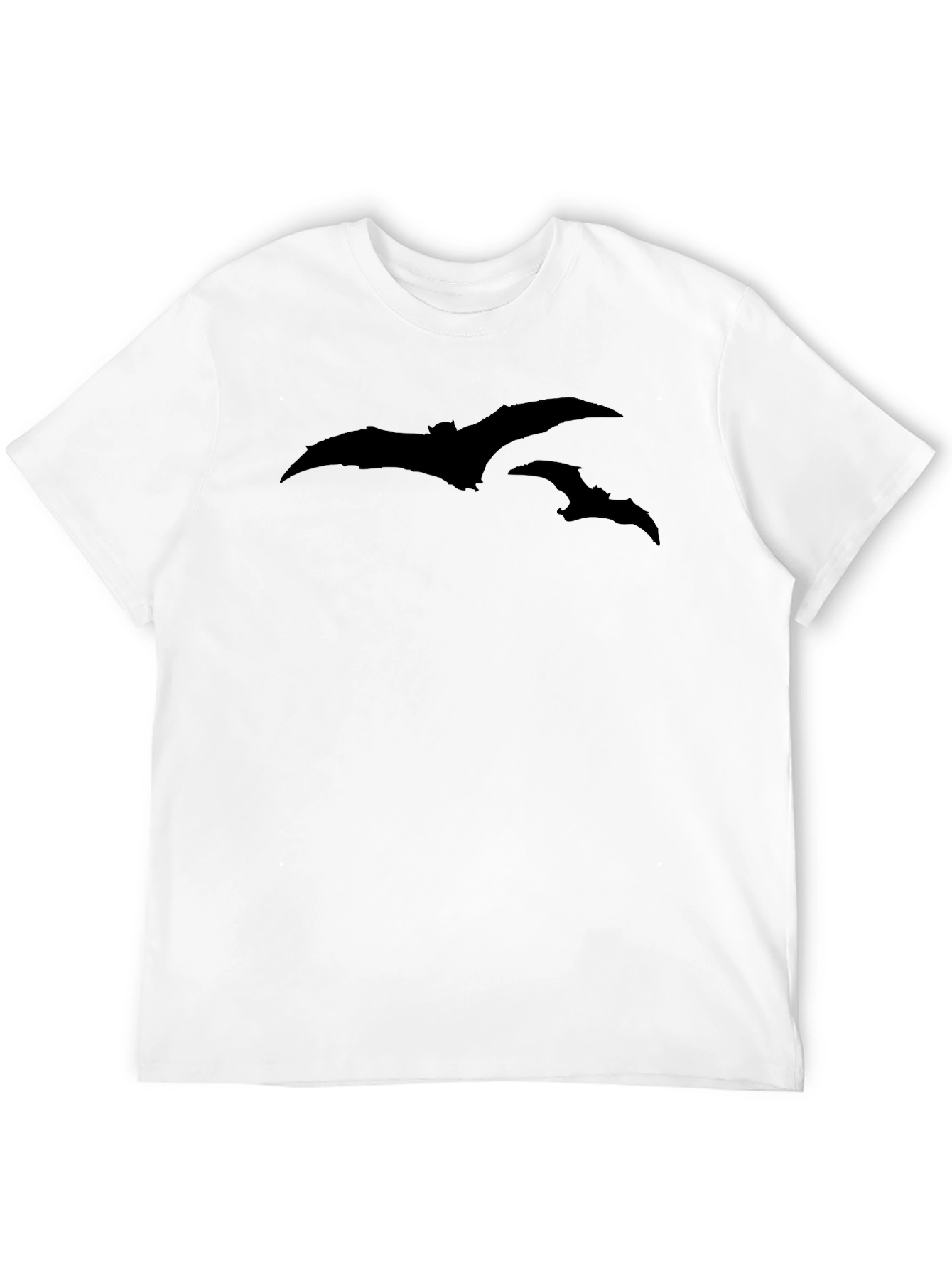 Bats Graphic Tee - Black Cotton T-Shirt