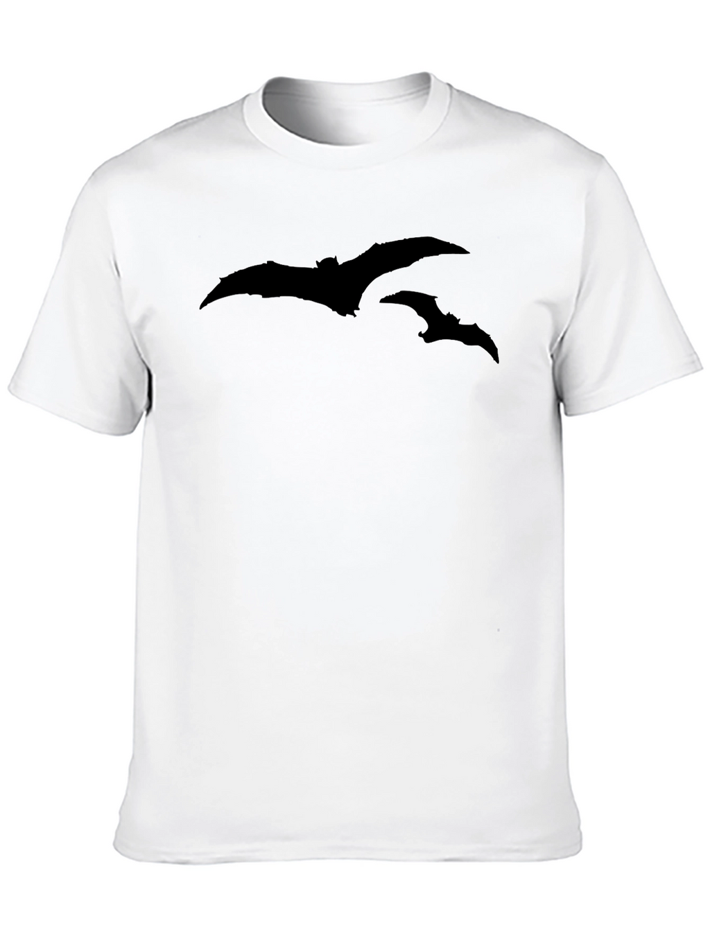 Bats Graphic Tee - Black Cotton T-Shirt