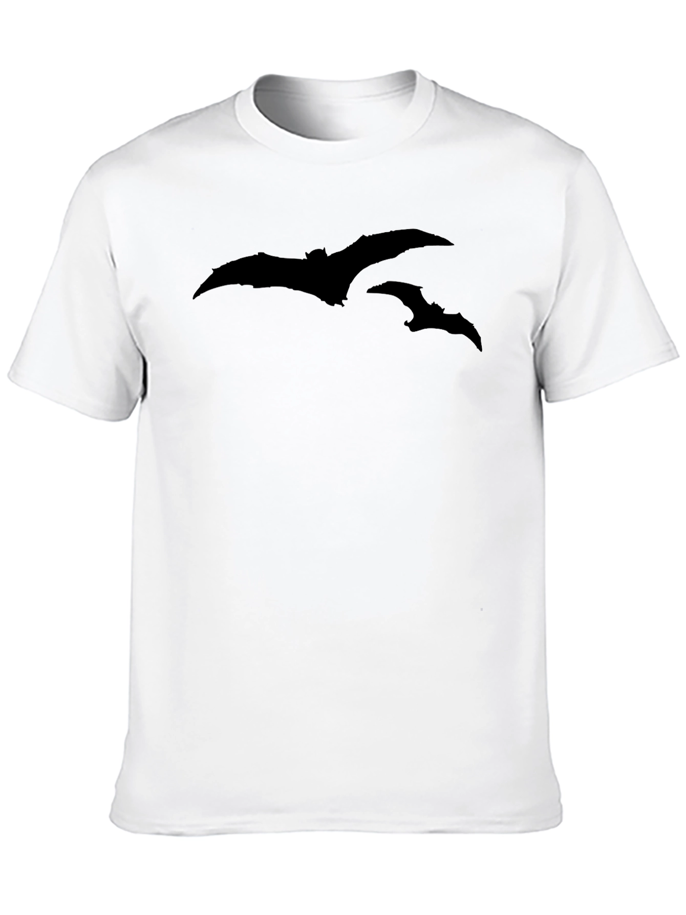 Bats Graphic Tee - Black Cotton T-Shirt