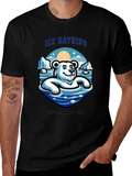 Ice Bathing Polar Bear Graphic T-Shirt