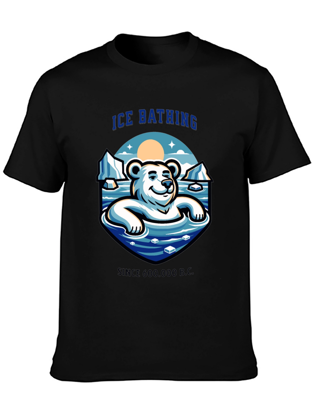 Ice Bathing Polar Bear Graphic T-Shirt