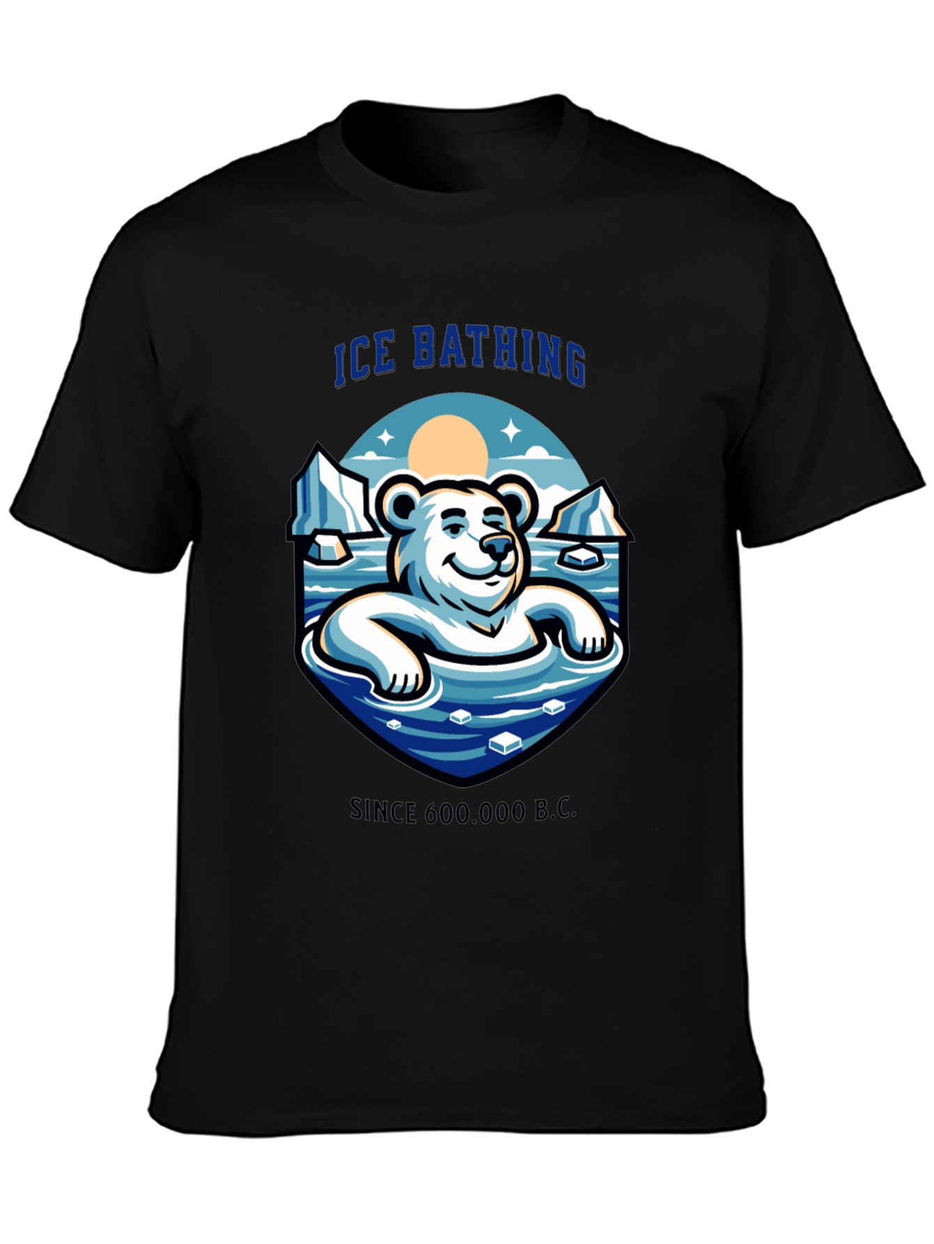 Ice Bathing Polar Bear Graphic T-Shirt