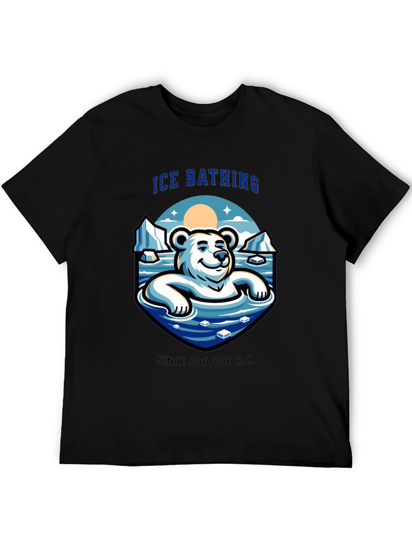 Ice Bathing Polar Bear Graphic T-Shirt