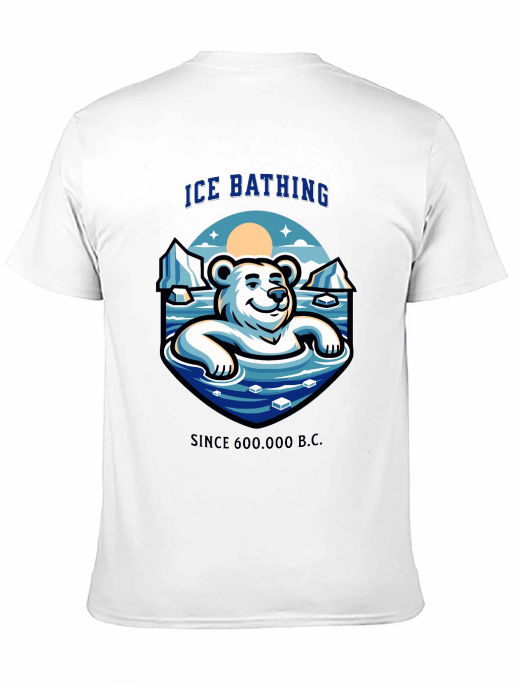 Ice Bathing Polar Bear Graphic T-Shirt