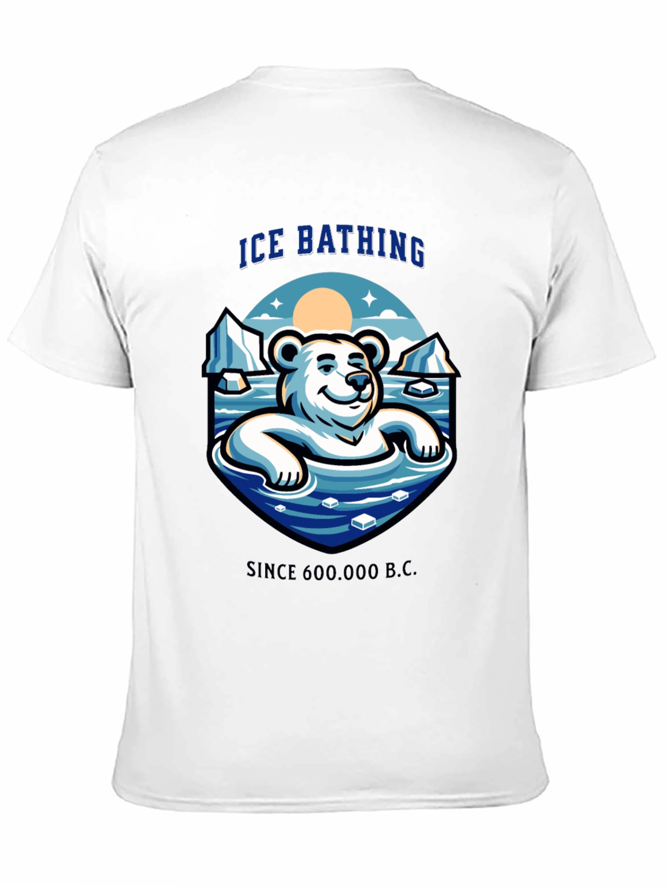 Ice Bathing Polar Bear Graphic T-Shirt