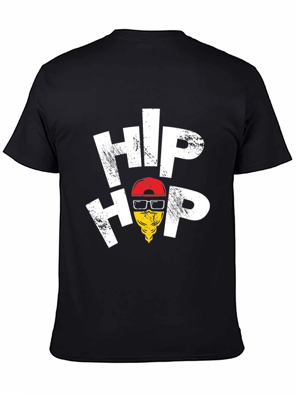 Hip Hop Graphic Tee - Trendy Black T-Shirt