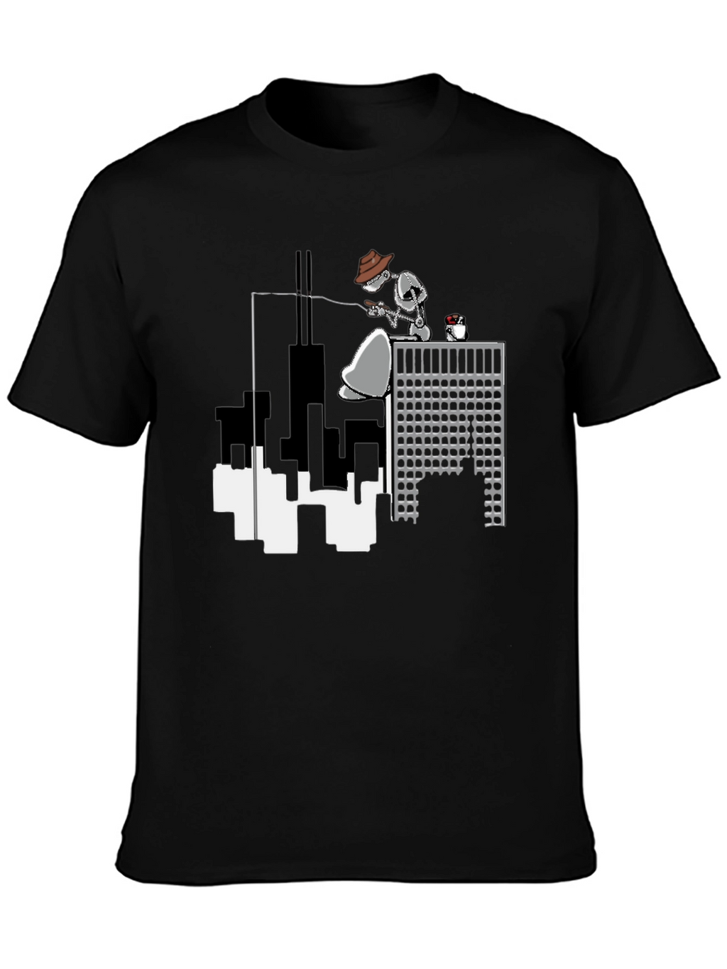 Urban Angler T-Shirt - Black Crew Neck Tee