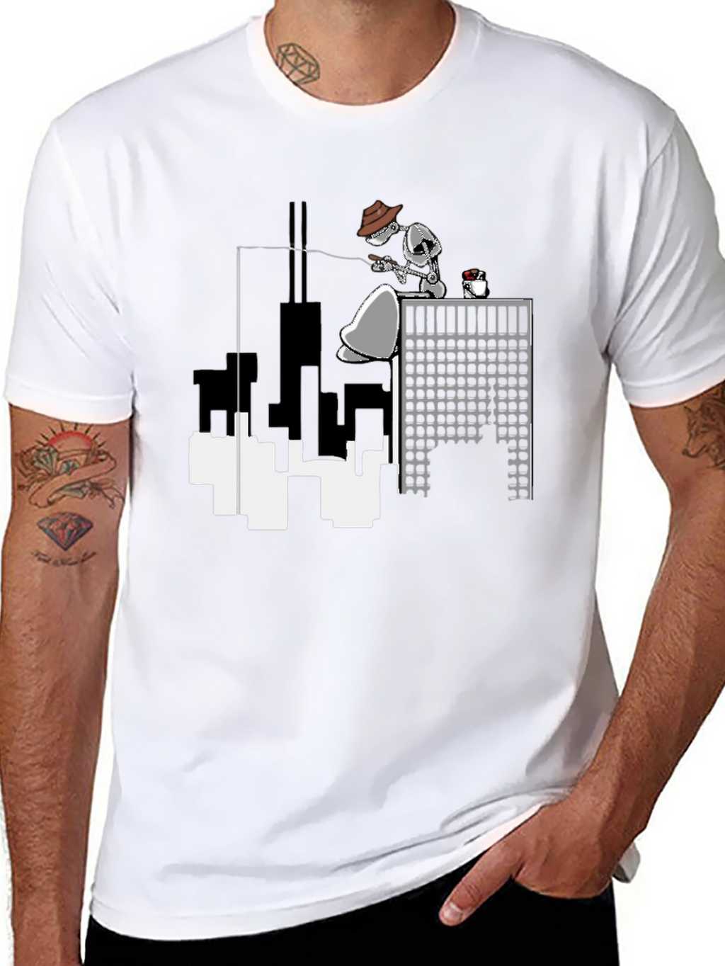 Urban Angler T-Shirt - Black Crew Neck Tee