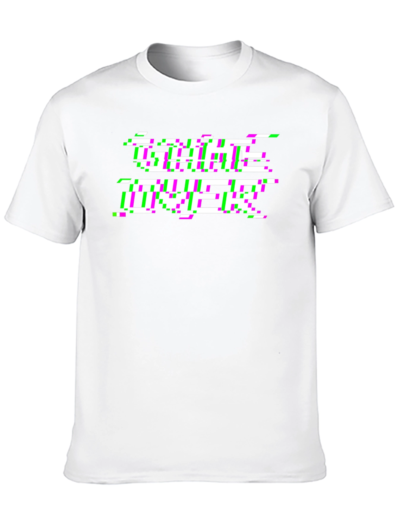 Game Over Glitch T-Shirt - Black Graphic Tee