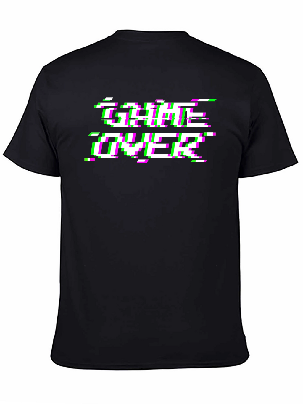 Game Over Glitch T-Shirt - Black Graphic Tee