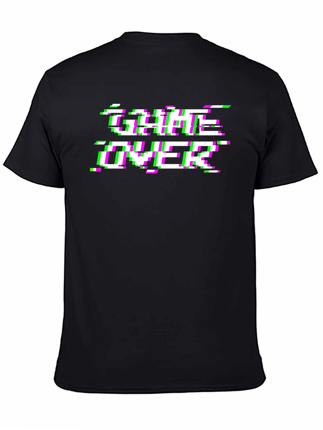 Game Over Glitch T-Shirt - Black Graphic Tee