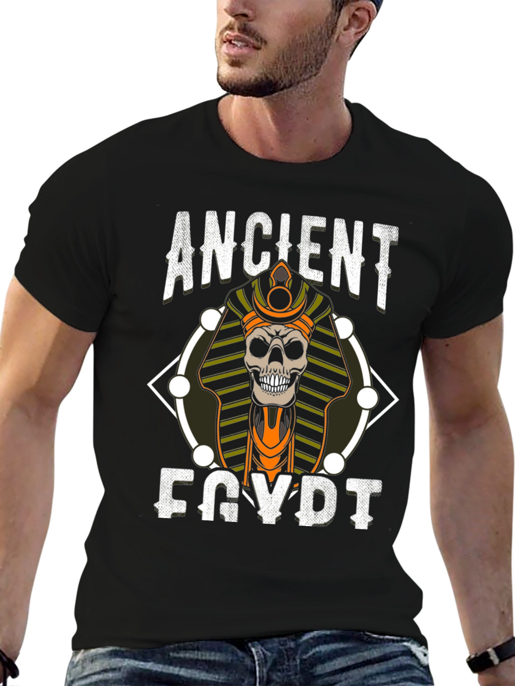 Ancient Egypt Skull Graphic T-Shirt