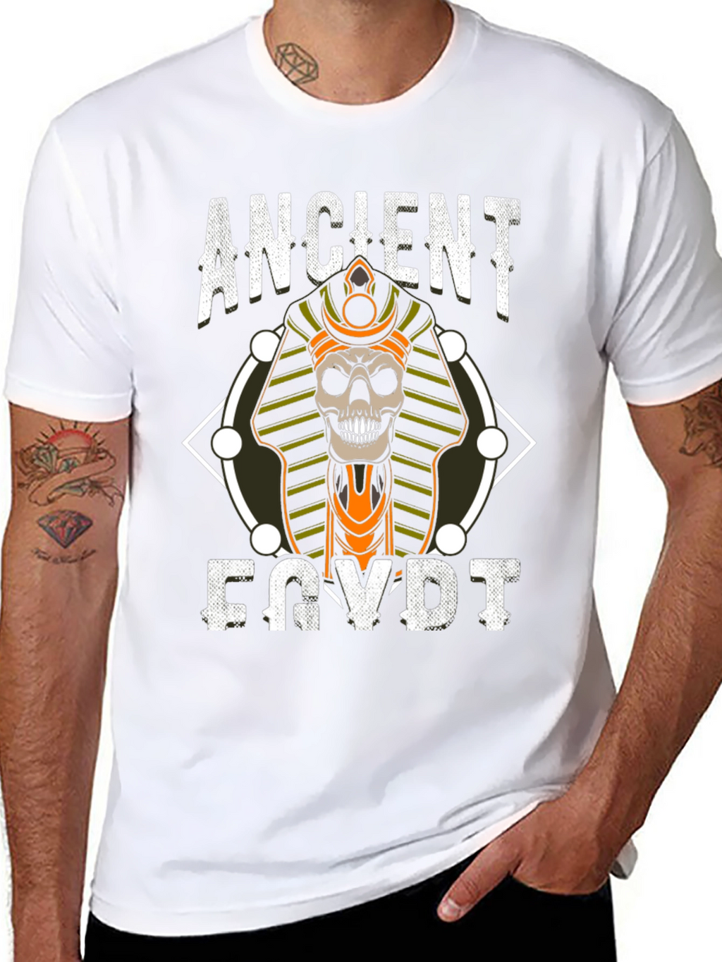 Ancient Egypt Skull Graphic T-Shirt