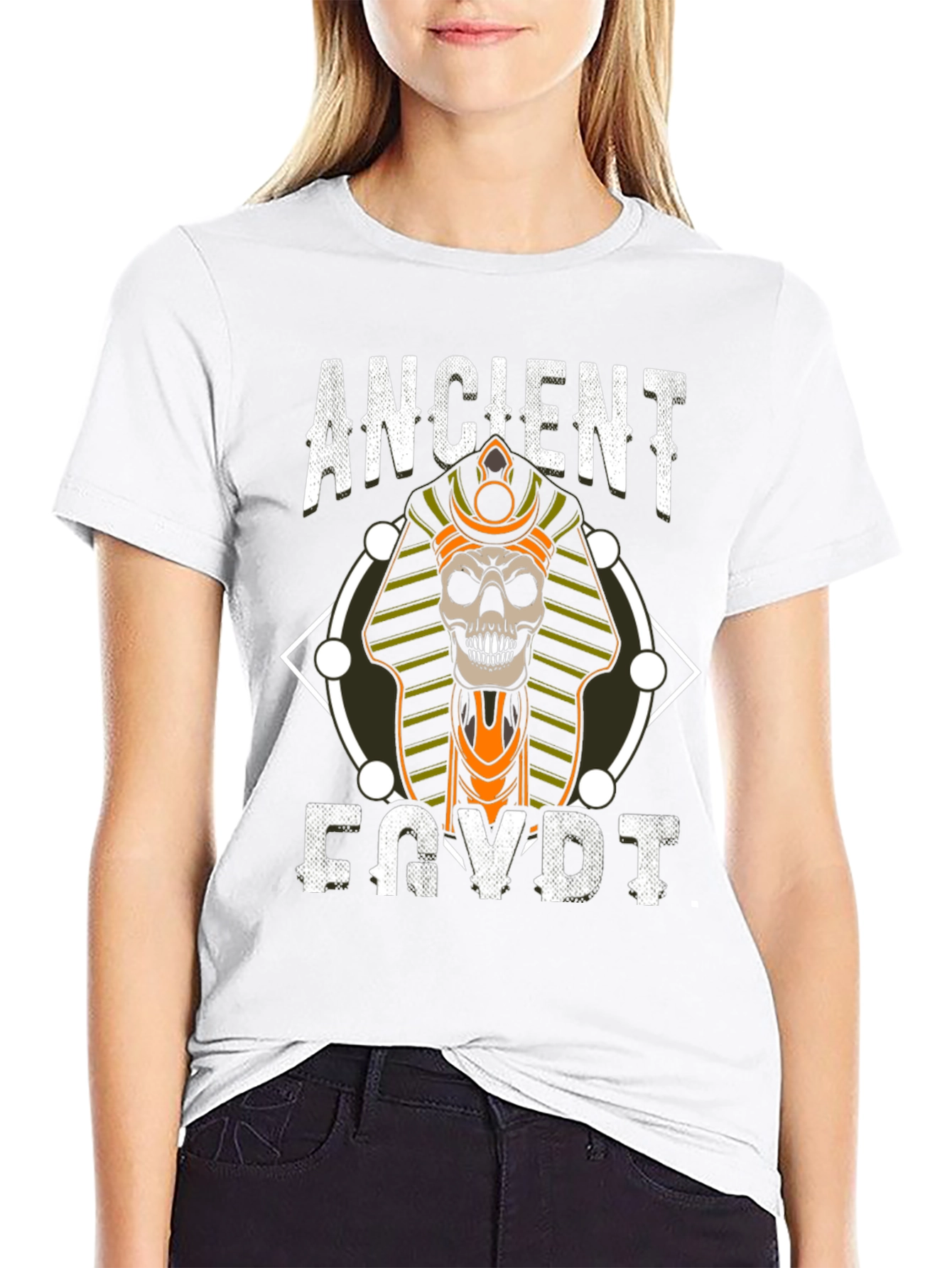 Ancient Egypt Skull Graphic T-Shirt