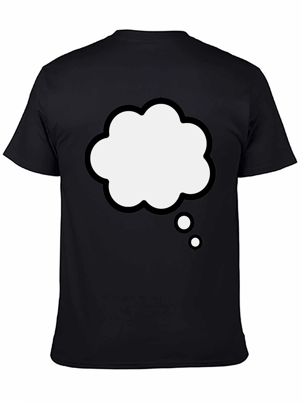 Thinking Cloud Graphic Tee - Black Cotton Blend