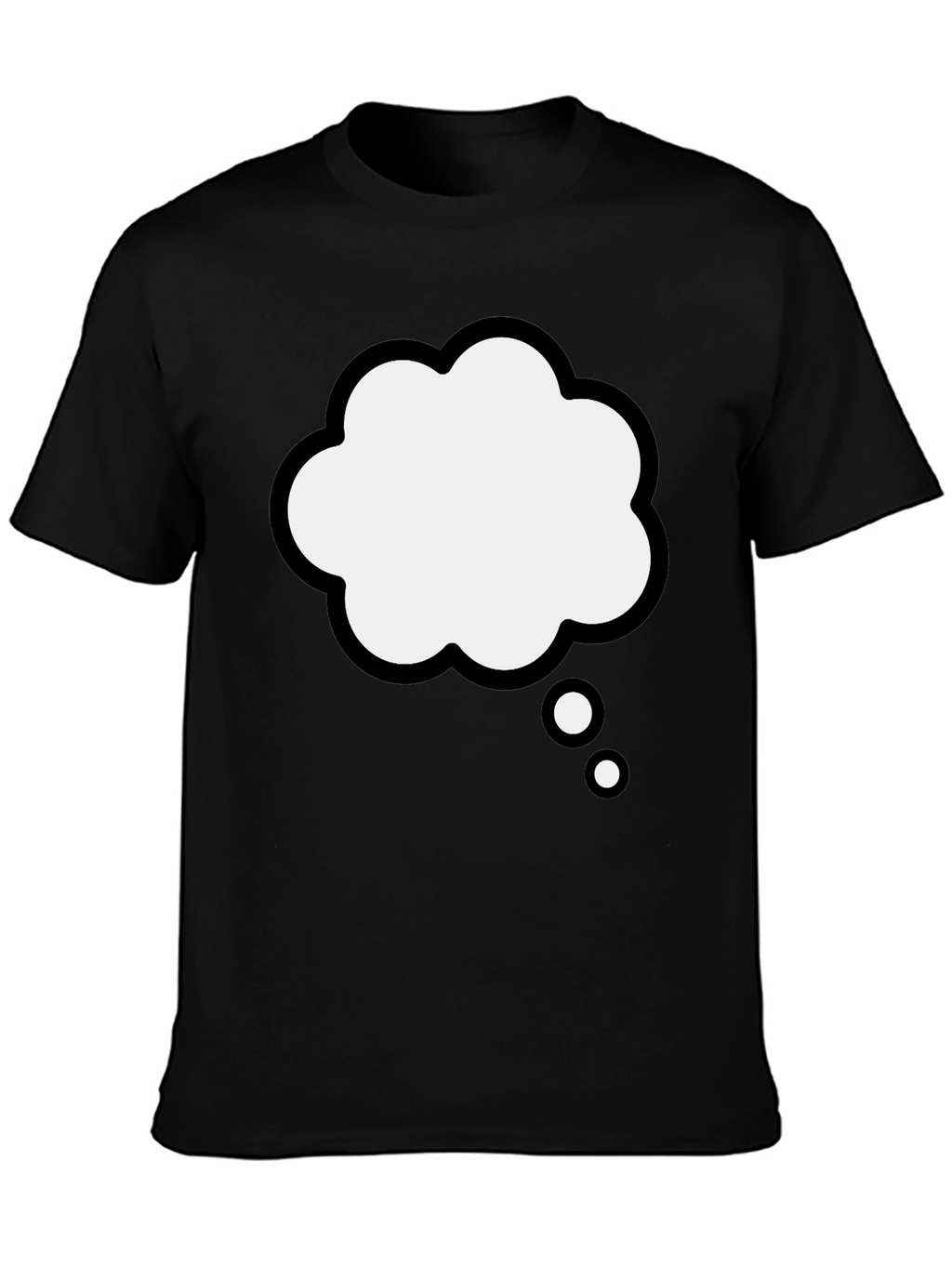 Thinking Cloud Graphic Tee - Black Cotton Blend