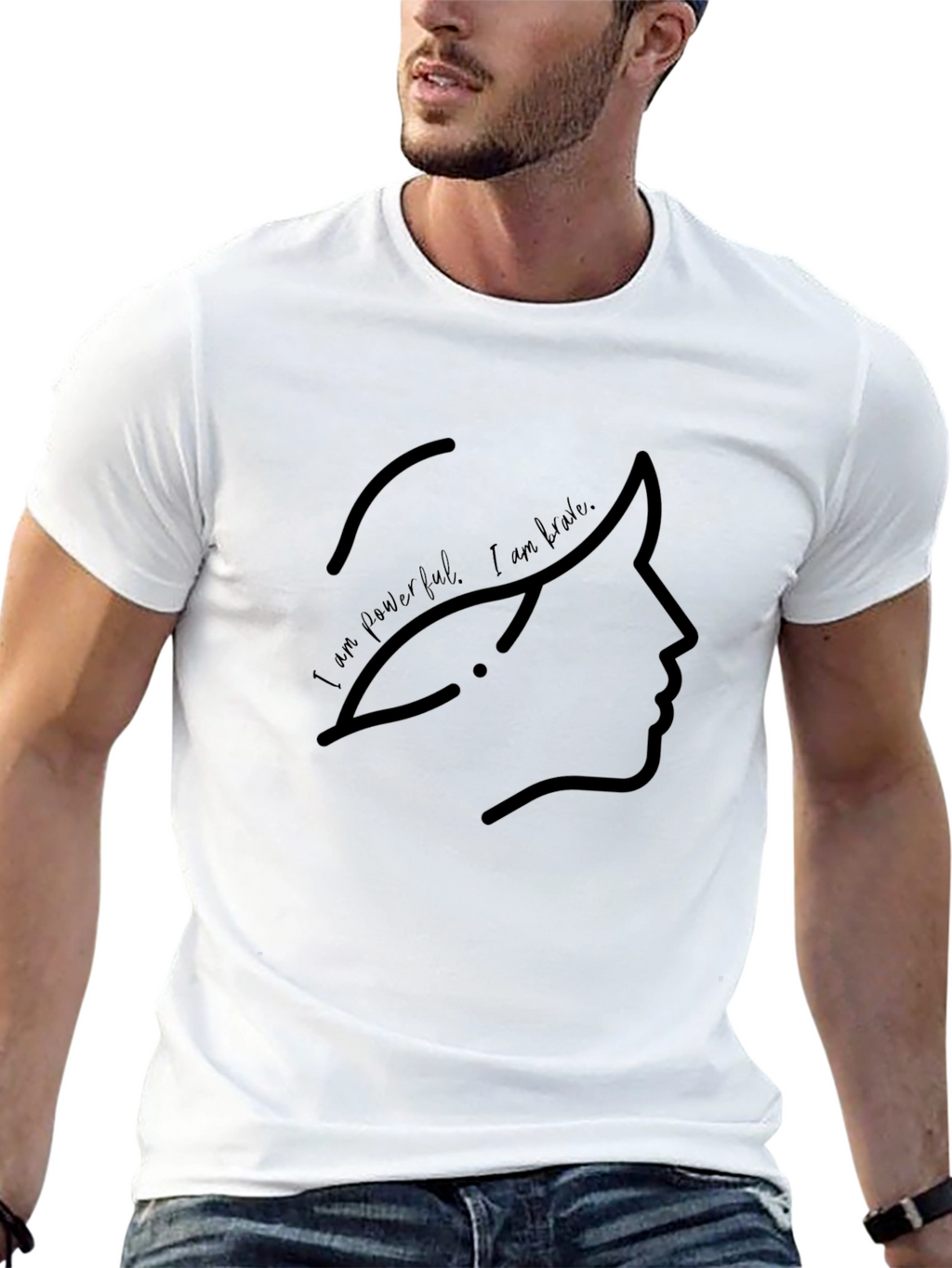 Empowered Silhouette Black T-Shirt