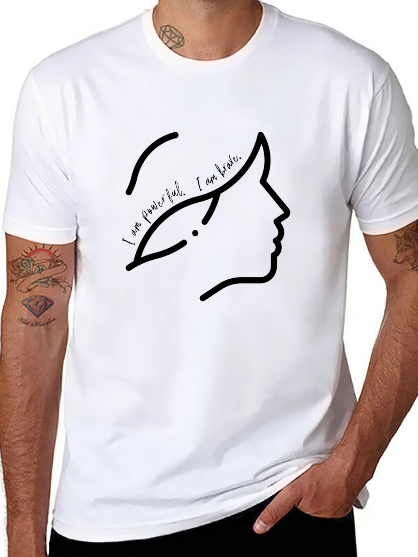 Empowered Silhouette Black T-Shirt