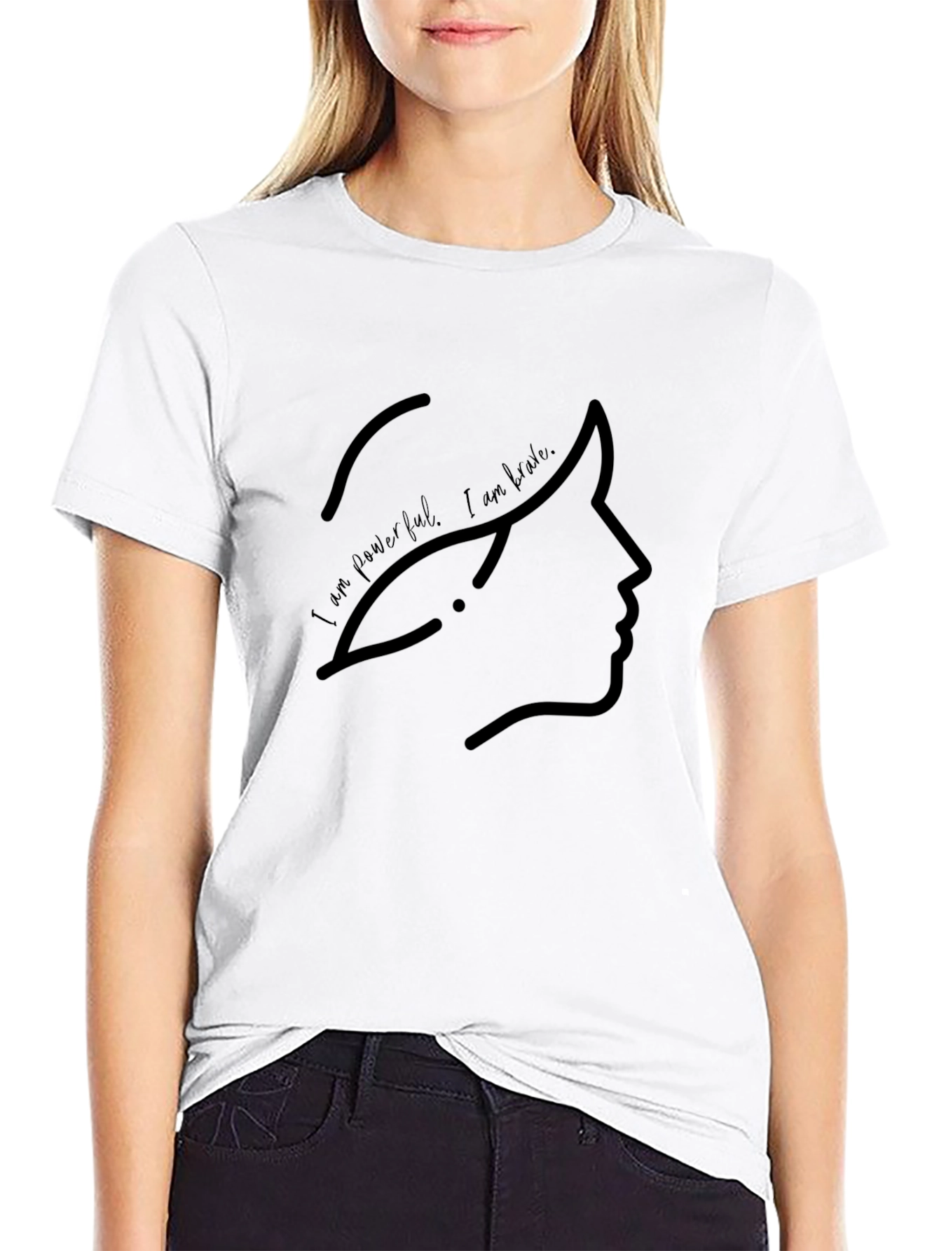 Empowered Silhouette Black T-Shirt